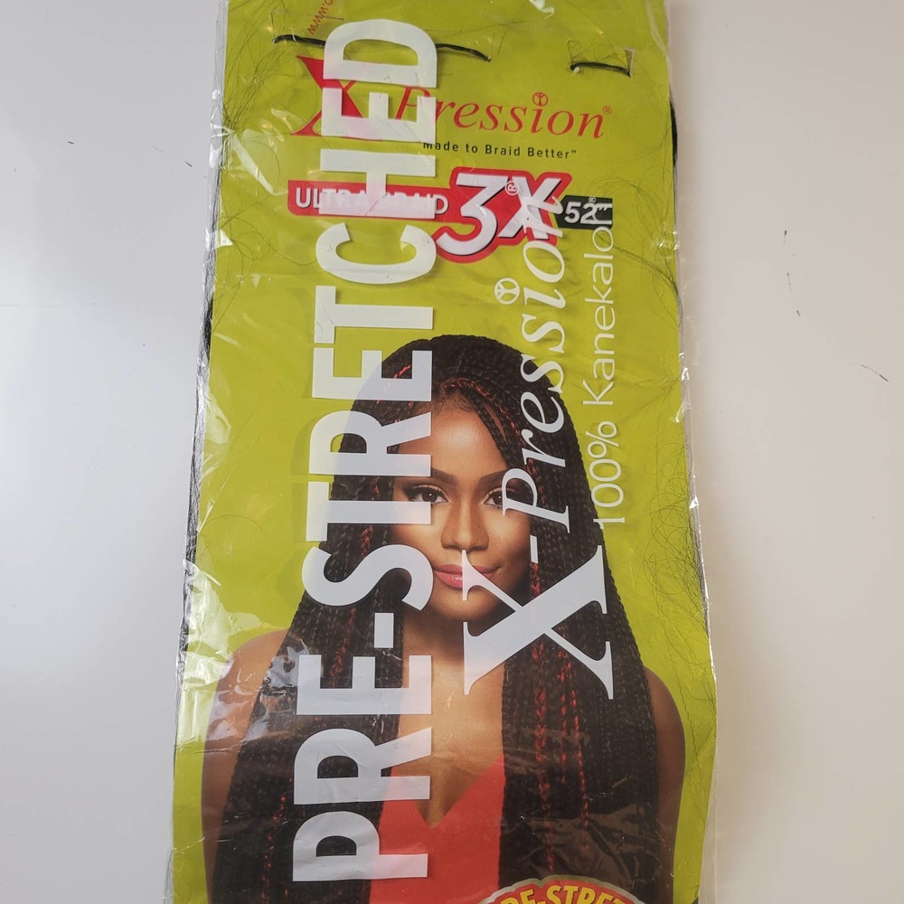 3 bundles X-Pression 52" hair. black